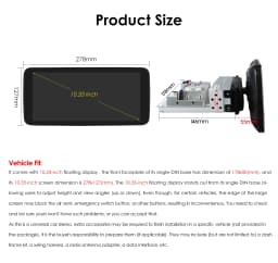 10.33inch 1 DIN Universal Android Car Radio Multimedia Video Player Rotatable Auto Touch Screen DSP Carplay Headunit WIFI 7862