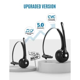 1/2 Pack Mpow Pro Office Wireless Bluetooth V5.0 Headphone with Microphone 13H Talking Time for Driver Call Center Skype Office