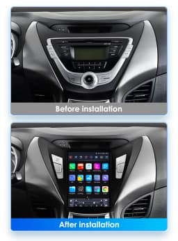 Hizpo 9.7" Tesla Style Android 13 Radio For Hyundai Elantra Avante I35 2011-2013 Multimedia Stereo Player GPS Navigaion 2 din BT
