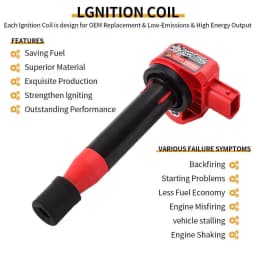 Carbole Ignition Coil Set of 6 For 1999-2010 Honda Odyssey Acura V6 3.0/3.2/3.5L UF242