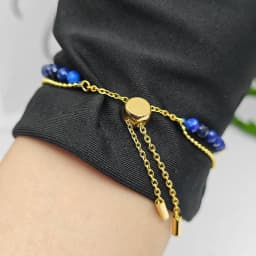 Custom Photo Projection Bracelet Personalized Crystal Natural Stone Double Bracelet For Women Gift