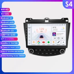 6G 128G Android 13 Autoradio For Honda ACCORD 7 2003-2007 multimedia Video player GPS navi Carplay 4G car intelligent system SWC