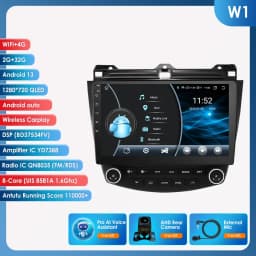 6G 128G Android 13 Autoradio For Honda ACCORD 7 2003-2007 multimedia Video player GPS navi Carplay 4G car intelligent system SWC