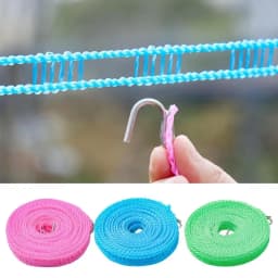 Travel Clothesline 16ft RV Non Slip Windproof Clothesline For Campers Travel Laundry Rope For Drying Clothes In Hotel For Home