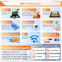 Hizpo 9" 2 Din Car Radio for Focus Exi MT 2 3 MK2/MK3 Multimedia Player Android 14 GPS Navigation Head Unit Stereo 4G+WiFi BT
