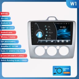 Hizpo 9" 2 Din Car Radio for Focus Exi MT 2 3 MK2/MK3 Multimedia Player Android 14 GPS Navigation Head Unit Stereo 4G+WiFi BT