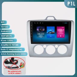 Hizpo 9" 2 Din Car Radio for Focus Exi MT 2 3 MK2/MK3 Multimedia Player Android 14 GPS Navigation Head Unit Stereo 4G+WiFi BT