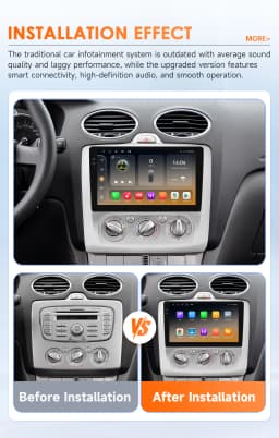 Hizpo 9" 2 Din Car Radio for Focus Exi MT 2 3 MK2/MK3 Multimedia Player Android 14 GPS Navigation Head Unit Stereo 4G+WiFi BT