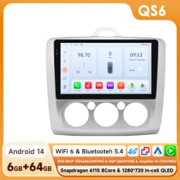 Hizpo 9" 2 Din Car Radio for Focus Exi MT 2 3 MK2/MK3 Multimedia Player Android 14 GPS Navigation Head Unit Stereo 4G+WiFi BT