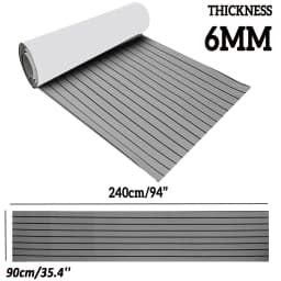240cm×90cm EVA Foam Teak Floor Mat for Boat Decks RV Yachts Self-Adhesive Pad Water-proof Non-slip Cuttable Mat