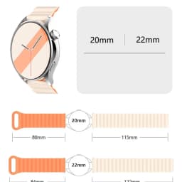 20mm 22mm Magnetic Loop For Samsung Galaxy watch 5 pro 7 6 4 Classic 42mm 46mm Silicone link bracelet huawei GT 2-2e-3-4 strap