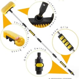 Detachable Car Wash Brush 160CM Soft Bristle Auto Cleaning Brush Long Handle Detailing Broom Adjust Water Flow Auto Cleaning Mop