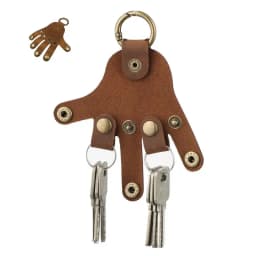 Fun Leather Keychain Leather Hand Shaped Cool Key Ring Creative Keyring Novelty Toy Backpack Accessories Keychain Gifts