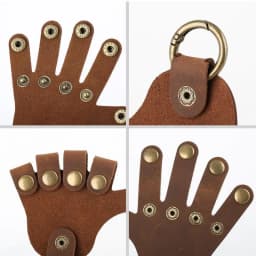 Fun Leather Keychain Leather Hand Shaped Cool Key Ring Creative Keyring Novelty Toy Backpack Accessories Keychain Gifts