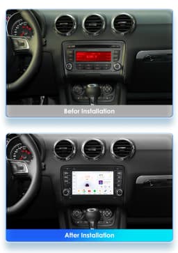 Hizpo 2 Din Android 14 Car Radio For Audi TT MK2 8J 2006-2014 Multimedia Stereo GPS Navi Head Unit Carplay Intelligent Systems