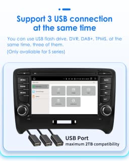 Hizpo 2 Din Android 14 Car Radio For Audi TT MK2 8J 2006-2014 Multimedia Stereo GPS Navi Head Unit Carplay Intelligent Systems