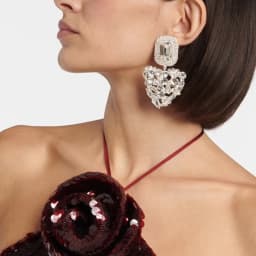 Stonefans Bilng Rhinestone Heart Dangle Earrings Luxury for Women Fashion Jewelry Square Earrings Statement 2024 Designer Y2k