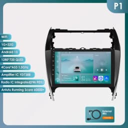 Hizpo 10.1" For TOYOTA Camry 2012 2013 2014 US Version Car Radio Multimedia Player Navigation Wireless CarPlay Android 13 7862