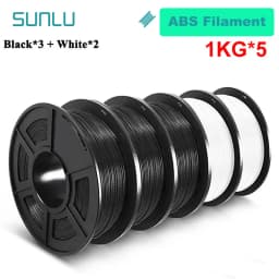 SUNLU 3D Filament PETG/EASY ABS/TPU/ASA Filamnet 1.75mm 5Roll 1KG（TPU 0.5KG/Roll） 3D Printer Filament for 3D Printer