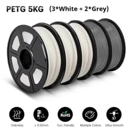 SUNLU 3D Filament PETG/EASY ABS/TPU/ASA Filamnet 1.75mm 5Roll 1KG（TPU 0.5KG/Roll） 3D Printer Filament for 3D Printer