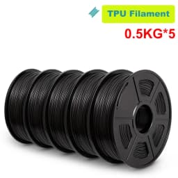 SUNLU 3D Filament PETG/EASY ABS/TPU/ASA Filamnet 1.75mm 5Roll 1KG（TPU 0.5KG/Roll） 3D Printer Filament for 3D Printer