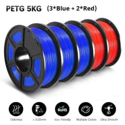 SUNLU 3D Filament PETG/EASY ABS/TPU/ASA Filamnet 1.75mm 5Roll 1KG（TPU 0.5KG/Roll） 3D Printer Filament for 3D Printer