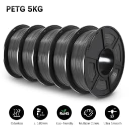 SUNLU 3D Filament PETG/EASY ABS/TPU/ASA Filamnet 1.75mm 5Roll 1KG（TPU 0.5KG/Roll） 3D Printer Filament for 3D Printer