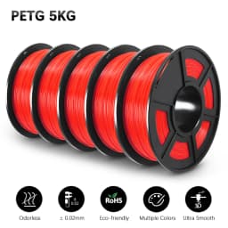 SUNLU 3D Filament PETG/EASY ABS/TPU/ASA Filamnet 1.75mm 5Roll 1KG（TPU 0.5KG/Roll） 3D Printer Filament for 3D Printer