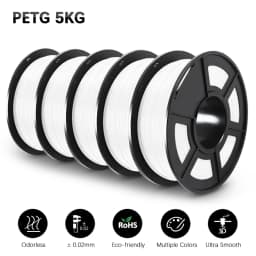 SUNLU 3D Filament PETG/EASY ABS/TPU/ASA Filamnet 1.75mm 5Roll 1KG（TPU 0.5KG/Roll） 3D Printer Filament for 3D Printer