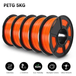 SUNLU 3D Filament PETG/EASY ABS/TPU/ASA Filamnet 1.75mm 5Roll 1KG（TPU 0.5KG/Roll） 3D Printer Filament for 3D Printer