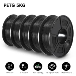SUNLU 3D Filament PETG/EASY ABS/TPU/ASA Filamnet 1.75mm 5Roll 1KG（TPU 0.5KG/Roll） 3D Printer Filament for 3D Printer