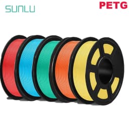 SUNLU 3D Filament PETG/EASY ABS/TPU/ASA Filamnet 1.75mm 5Roll 1KG（TPU 0.5KG/Roll） 3D Printer Filament for 3D Printer