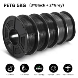 SUNLU 3D Filament PETG/EASY ABS/TPU/ASA Filamnet 1.75mm 5Roll 1KG（TPU 0.5KG/Roll） 3D Printer Filament for 3D Printer