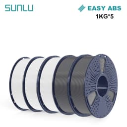SUNLU 3D Filament PETG/EASY ABS/TPU/ASA Filamnet 1.75mm 5Roll 1KG（TPU 0.5KG/Roll） 3D Printer Filament for 3D Printer