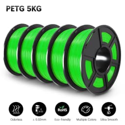 SUNLU 3D Filament PETG/EASY ABS/TPU/ASA Filamnet 1.75mm 5Roll 1KG（TPU 0.5KG/Roll） 3D Printer Filament for 3D Printer