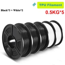 SUNLU 3D Filament PETG/EASY ABS/TPU/ASA Filamnet 1.75mm 5Roll 1KG（TPU 0.5KG/Roll） 3D Printer Filament for 3D Printer