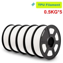 SUNLU 3D Filament PETG/EASY ABS/TPU/ASA Filamnet 1.75mm 5Roll 1KG（TPU 0.5KG/Roll） 3D Printer Filament for 3D Printer