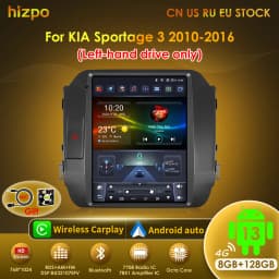 Hizpo 9.7" Car Radio Android 13 Auto For KIA Sportage 3 2010-2016 2din Multimedia Video Player Stereo Carplay Gps