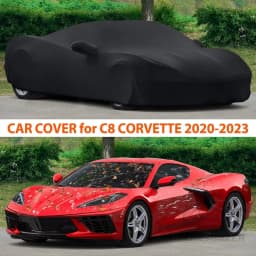 Indoor Car Cover Satin Dust Proof Sunshade Outdoor Protection For Chevrolet Corvette C8 2020-2023 For Underground Garage Black