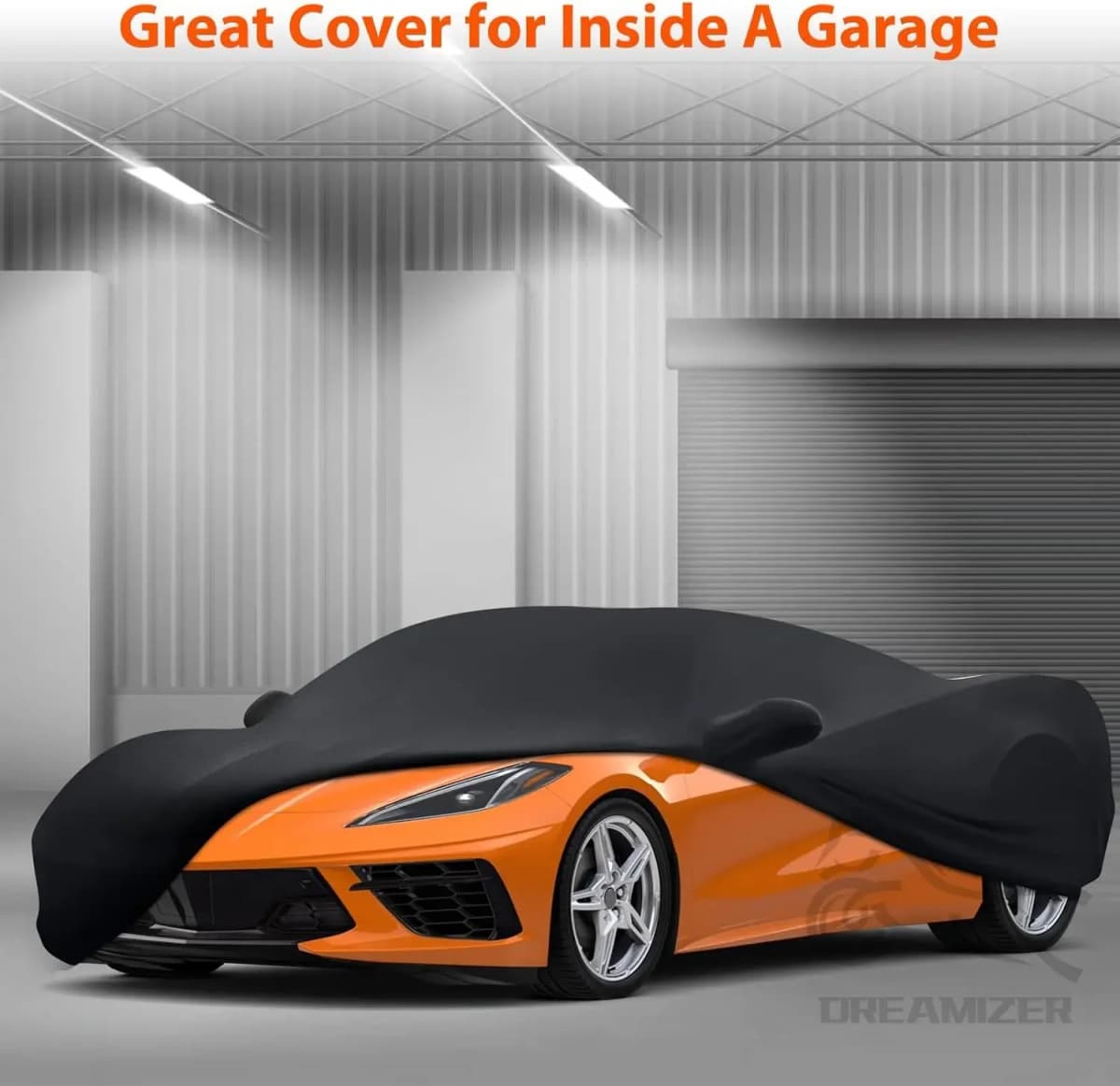 Indoor Car Cover Satin Dust Proof Sunshade Outdoor Protection For Chevrolet Corvette C8 2020-2023 For Underground Garage Black