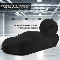 Indoor Car Cover Satin Dust Proof Sunshade Outdoor Protection For Chevrolet Corvette C8 2020-2023 For Underground Garage Black