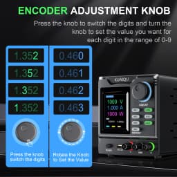 KUAIQU RS232/USB High Power Adjustable LAB Power Supply 1000V 800V 400V 300V 600V 30V 5A 10A Memory Storage,Output,Software PC