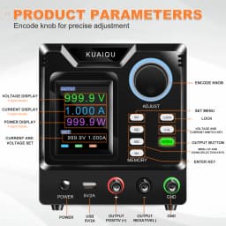 KUAIQU RS232/USB High Power Adjustable LAB Power Supply 1000V 800V 400V 300V 600V 30V 5A 10A Memory Storage,Output,Software PC