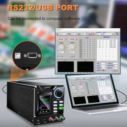 KUAIQU RS232/USB High Power Adjustable LAB Power Supply 1000V 800V 400V 300V 600V 30V 5A 10A Memory Storage,Output,Software PC