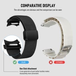 No Gaps Nylon Band For Samsung Galaxy Watch 6 strap magnetic 20mm bracelet Galaxy watch 6 4 classic 5 pro 47mm 43mm 44mm 40mm