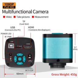 YIZHAN 4K 1080P HD Electronic Microscope HDMI 60PFS USB Microscope Camera Industrial Video Digital Microscope For PCB Soldering