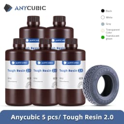 ANYCUBIC 5kg Tough Resin 2.0 405nm UV Resin For LCD 3D Printer Material For Photon Mono 4 Printing Easy to Print High Precision