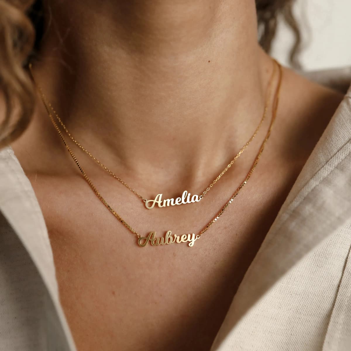 Customized Personalized Necklace Stainless Steel Name Pattern O-Shaped Chain Necklace A Gift For Family Friends And Lover