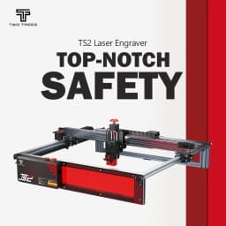 TwoTrees TS2 Auto Focus Laser Engraver Metal Laser Engraving Machine with WiFi Offline Control Limit Switch Cutting Acrylic Wood