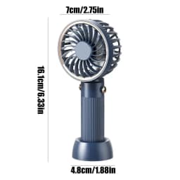 Hand Fan With Strap Compact Cooling Fan 3 Speeds USB Rechargeable Portable Mini Fan For Stylish Kids Girls Women Travel Camping